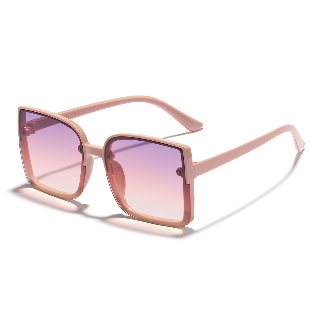 Dame oversized kvadratisk solbrille med moderne gradienteffekt Luvikno