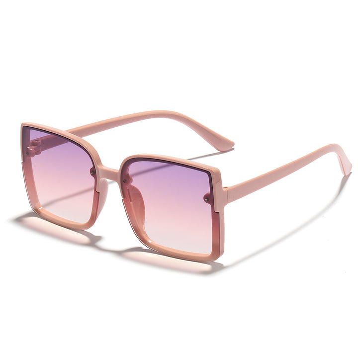 Dame oversized kvadratisk solbrille med moderne gradienteffekt Luvikno