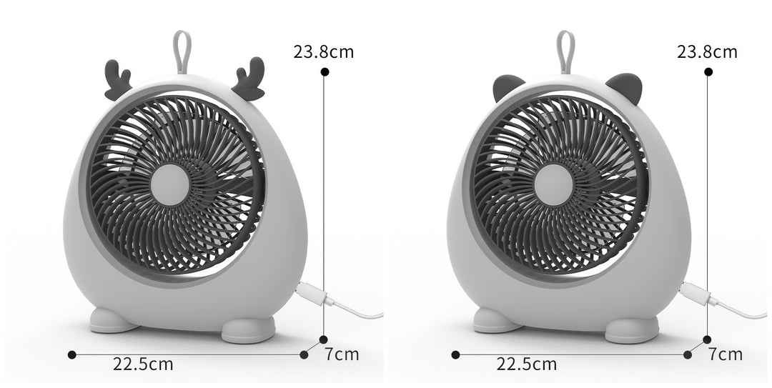 Damer Bærbar Mini-vifte i kawaii dyredesign Luvikno