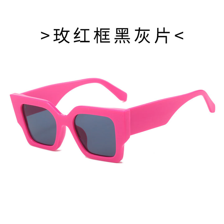 Dame Modisquadrat solbrille med bred ramme og UV-beskyttelse Luvikno