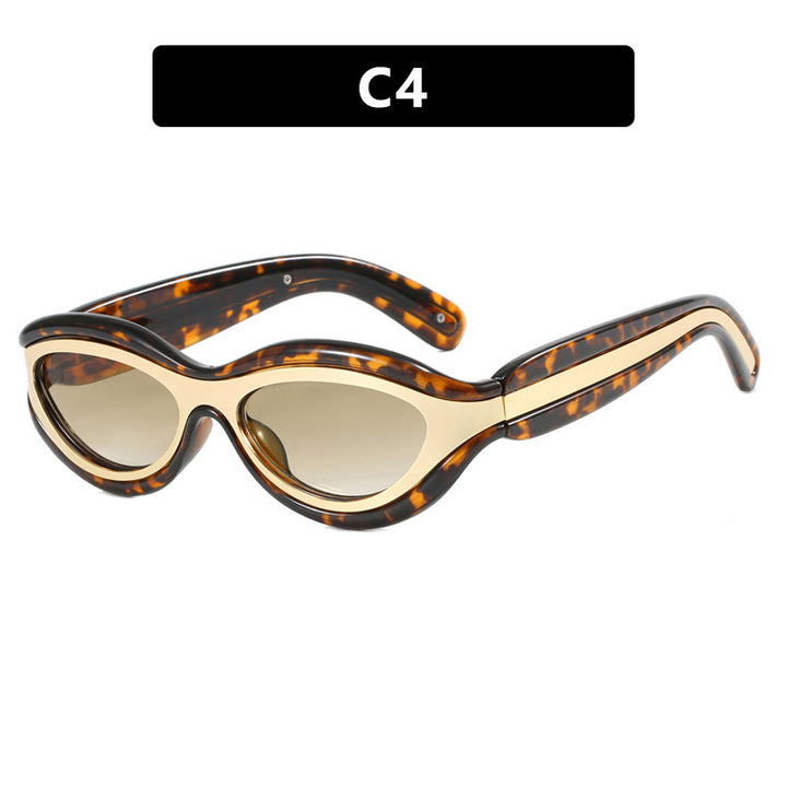 Damer Cat-Eye solbriller med beskyttende UV-beskyttelse og stilige rammer Luvikno