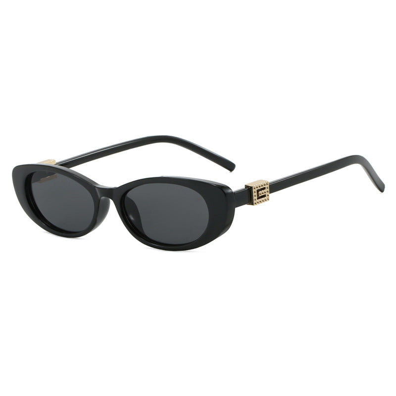 Dame elegant Cat-Eye solbriller med fine aksenter Luvikno