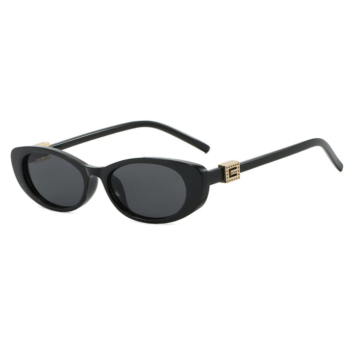 Dame elegant Cat-Eye solbriller med fine aksenter Luvikno