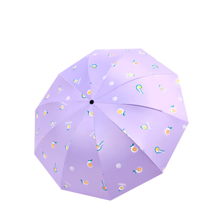 Dames sammenleggbare paraply med glade motiver Luvikno