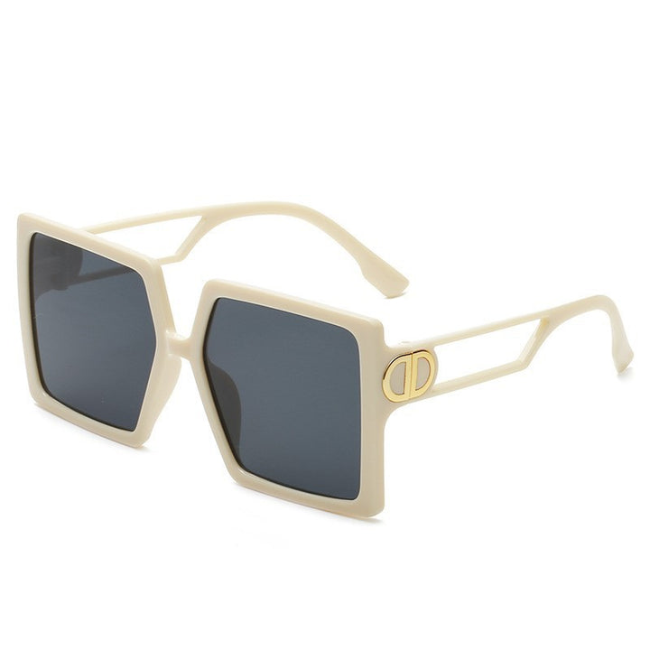 Damer Elegant Oversized-solbrille med geometrisk ramme og polariserte linser Luvikno