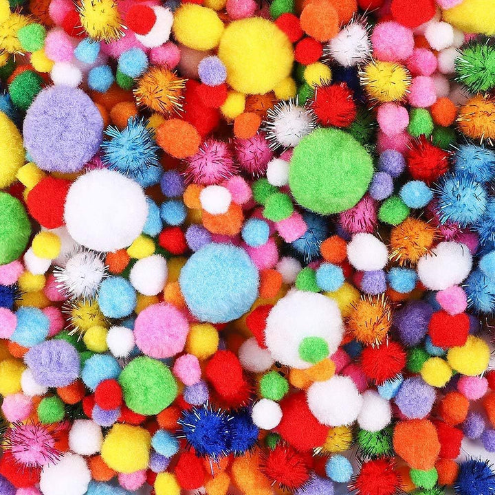 Unisex fargerike Bastelpompons Luvikno