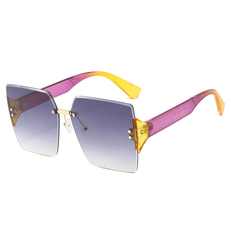 Dame Modisk Oversized Solbrille i eksklusiv Skilpaddedesign Luvikno