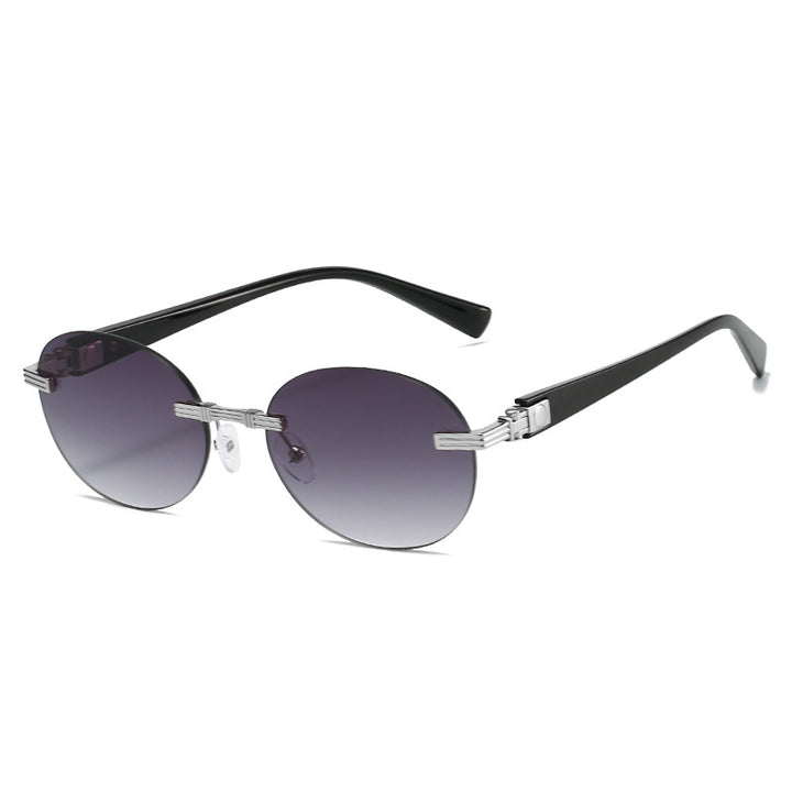 Dame motefull solbrille med gjennomsiktig ramme og fleksibel nesestøtte Luvikno
