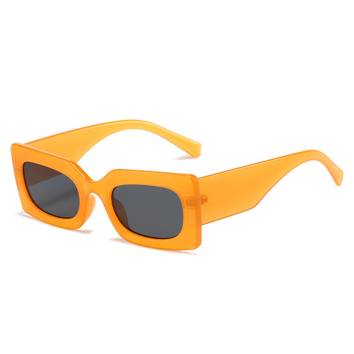 Dame modische solbrille i kantet design Luvikno