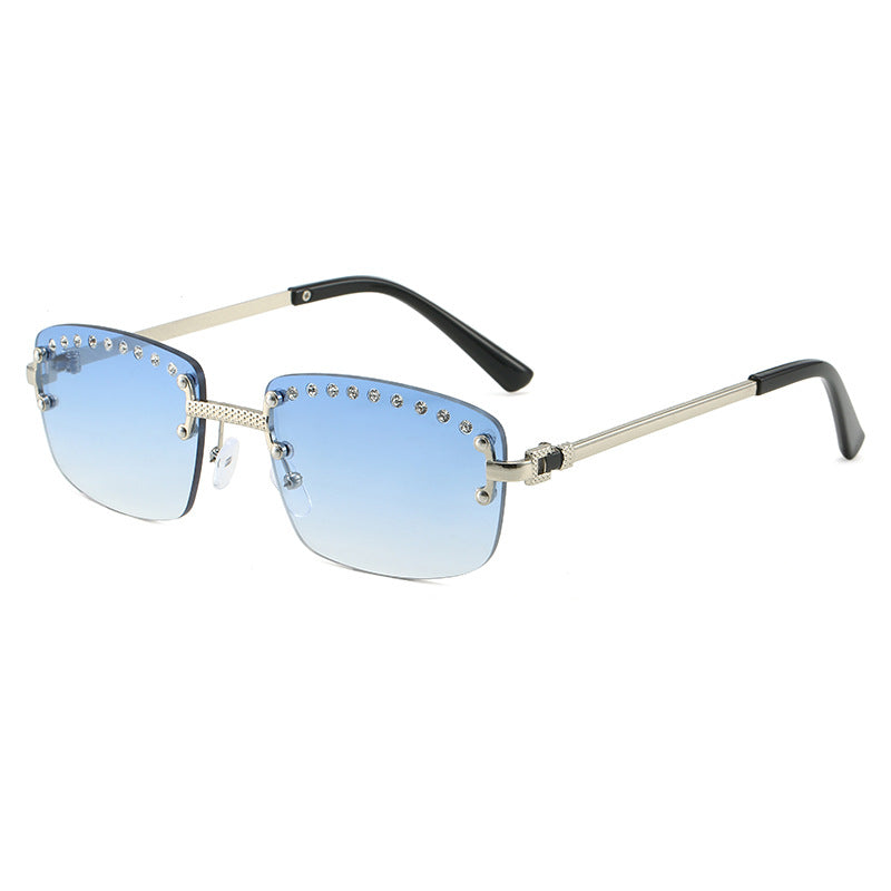 Dame elegant solbrille med glitrende krystallakenter Luvikno