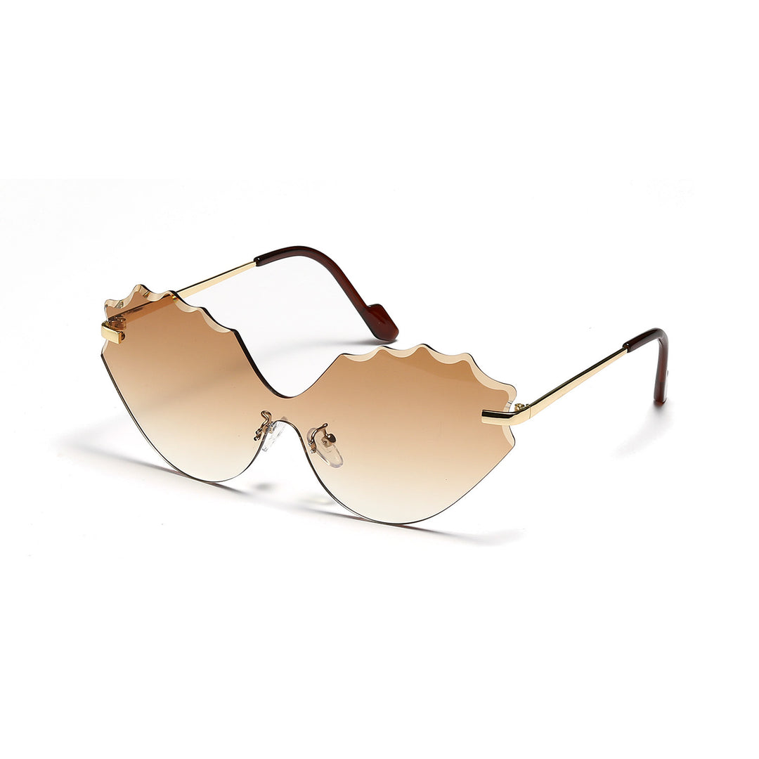 Dame solbrille med unik bølgedesign Luvikno