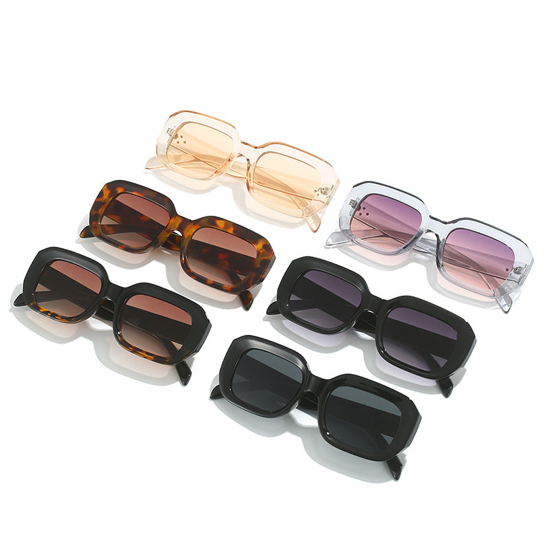 Dame oversized firkantet solbrille med trendy design Luvikno