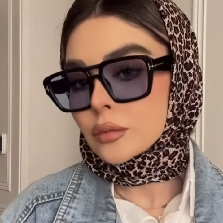 Damer moteriktig kvadratisk solbrille Luvikno