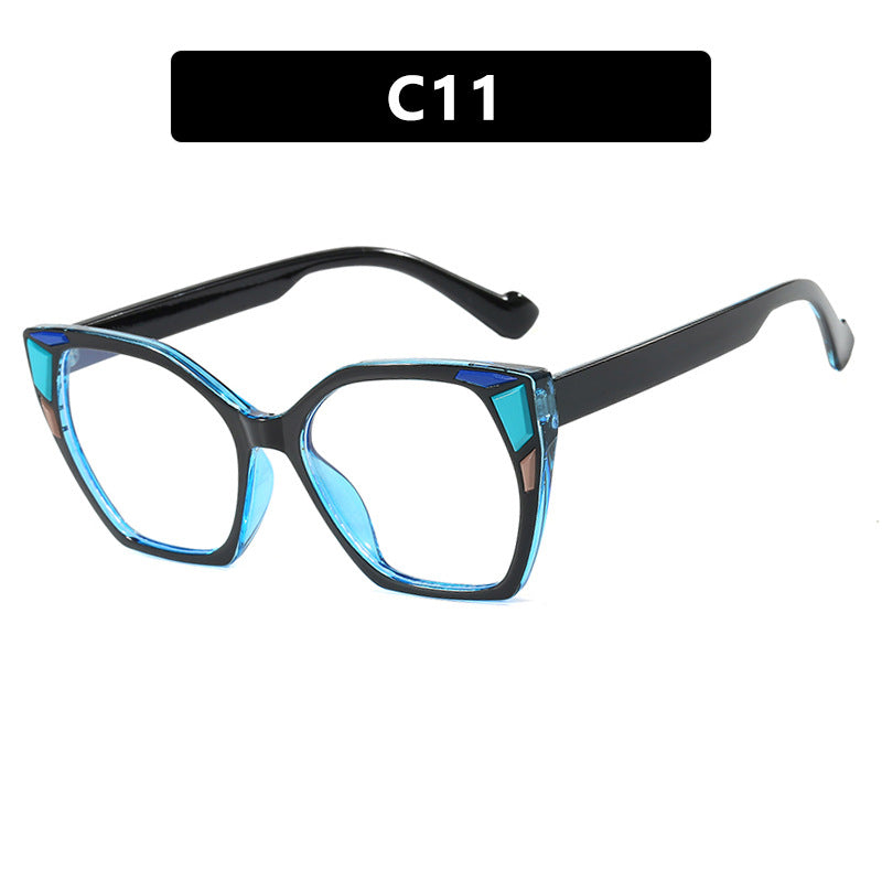 Dame moteriktig geometrisk designerbrille Luvikno