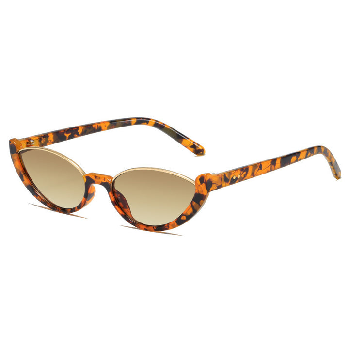 Dame Cat-Eye solbriller med diskret ramme og polarisert glass Luvikno