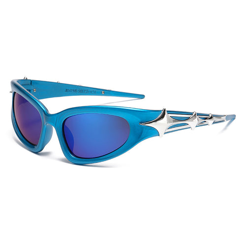 Damer futuristisk solbrille med unikt stjernedesign Luvikno