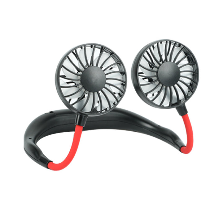 Unisex Dual-Blade Bærbar Nakke Vifte Luvikno
