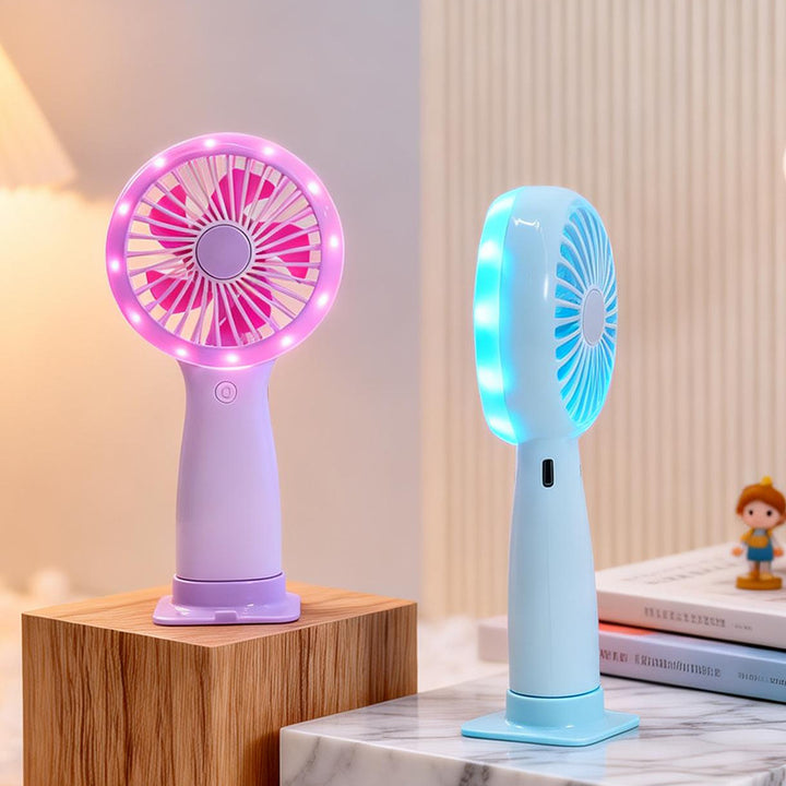 Dame Bærbar Håndvifte med LED-lys og USB-tilkobling Luvikno