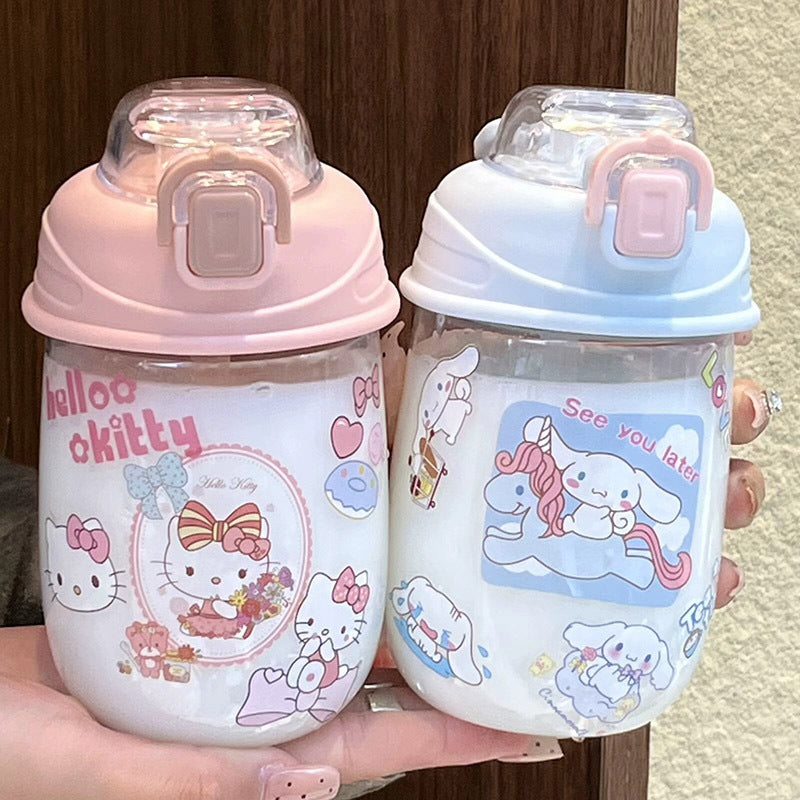 Damen verspielte Trinkflasche mit einzigartigem Sicherheitsverschluss Luvikno