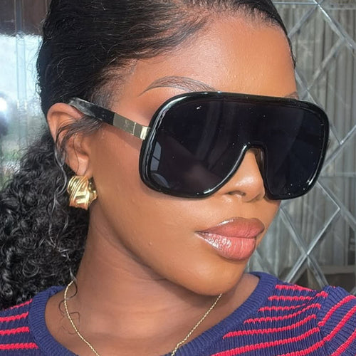 Dame oversized solbriller i elegant retro-design Luvikno