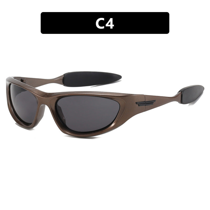 Dame sportlig solbrille med gummiert design Luvikno
