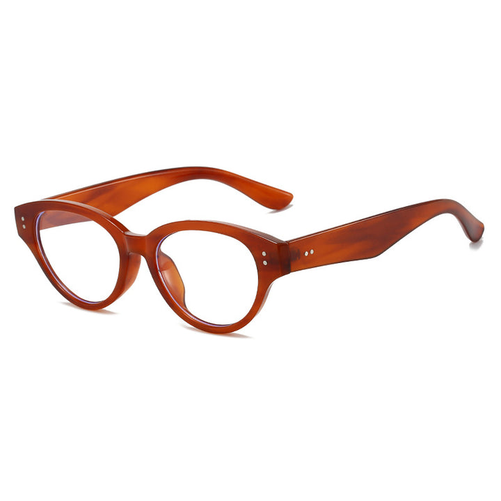 Dame Cat-Eye solbriller med retro-inspirert rammestruktur Luvikno