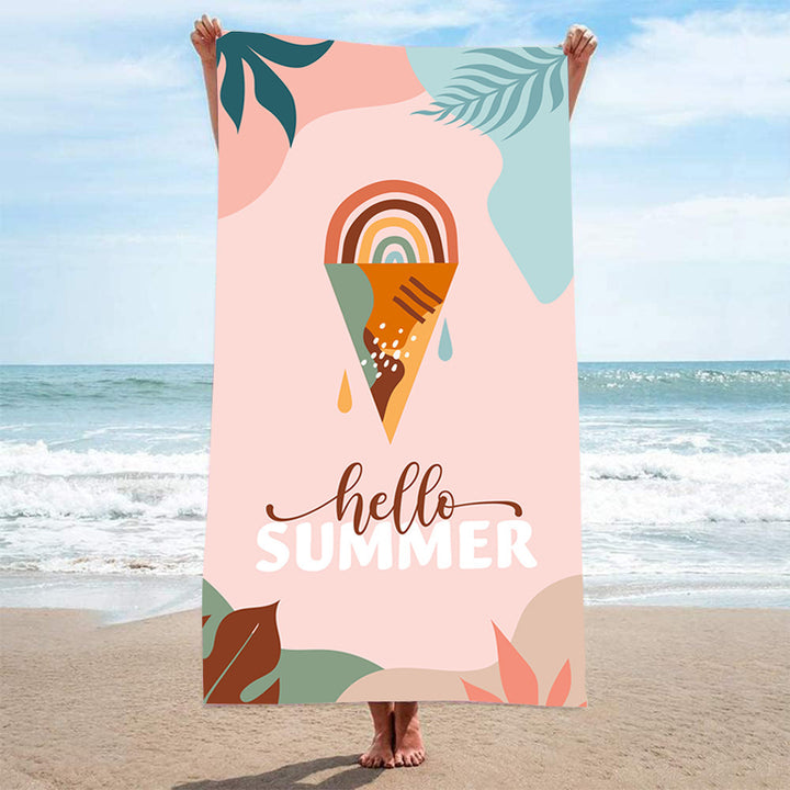 Ladies beach towel with maritime stripe pattern Luvikno