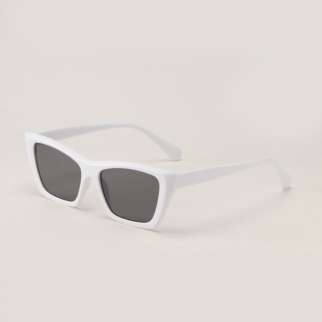 Dame geometrisk solbrille med stilfull plastinn ramme Luvikno