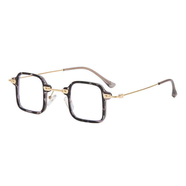 Dame kvadratisk motesolbrille med stilig metallramme Luvikno