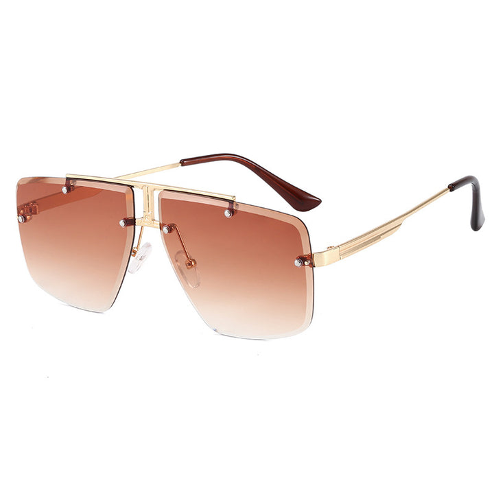 Dame moteriktig oversized solbrille Luvikno