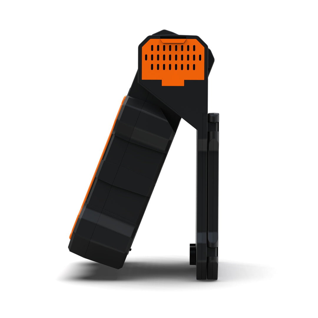Kjøle bærbar solcelle campingvifte med USB-C power bank og integrert LED arbeidslys Luvikno