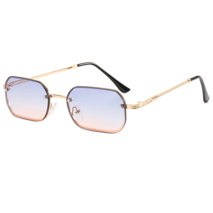 Damer moterikt Åttekantet solbrille med luksuriøs metallramme Luvikno
