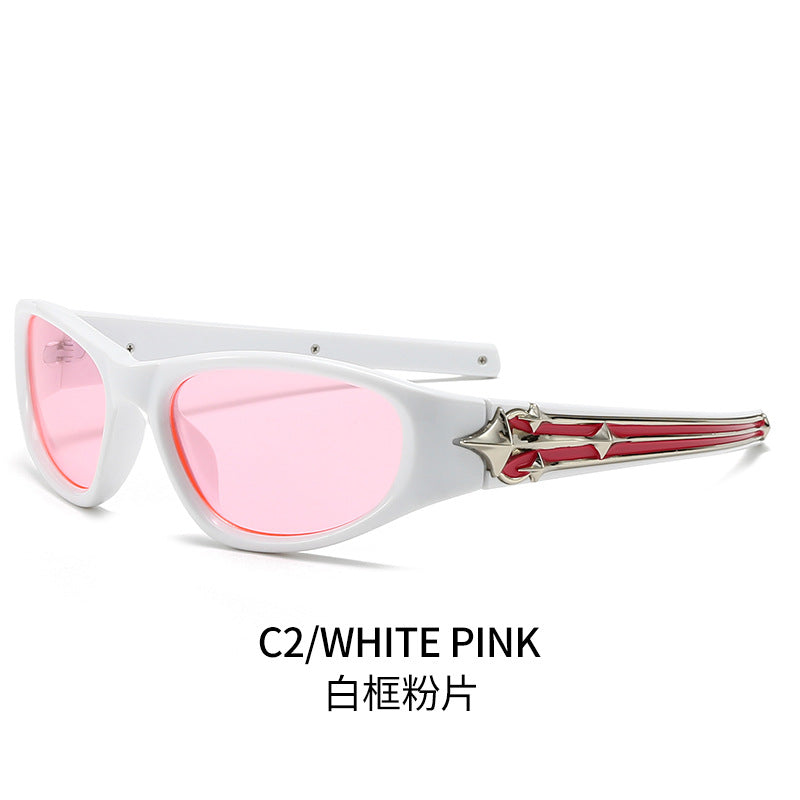 Dame Sporty solbrille i moderne design med stilfull metallramme Luvikno