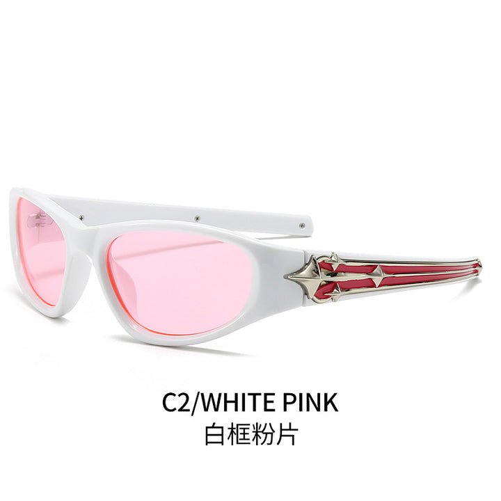 Dame Sporty solbrille i moderne design med stilfull metallramme Luvikno