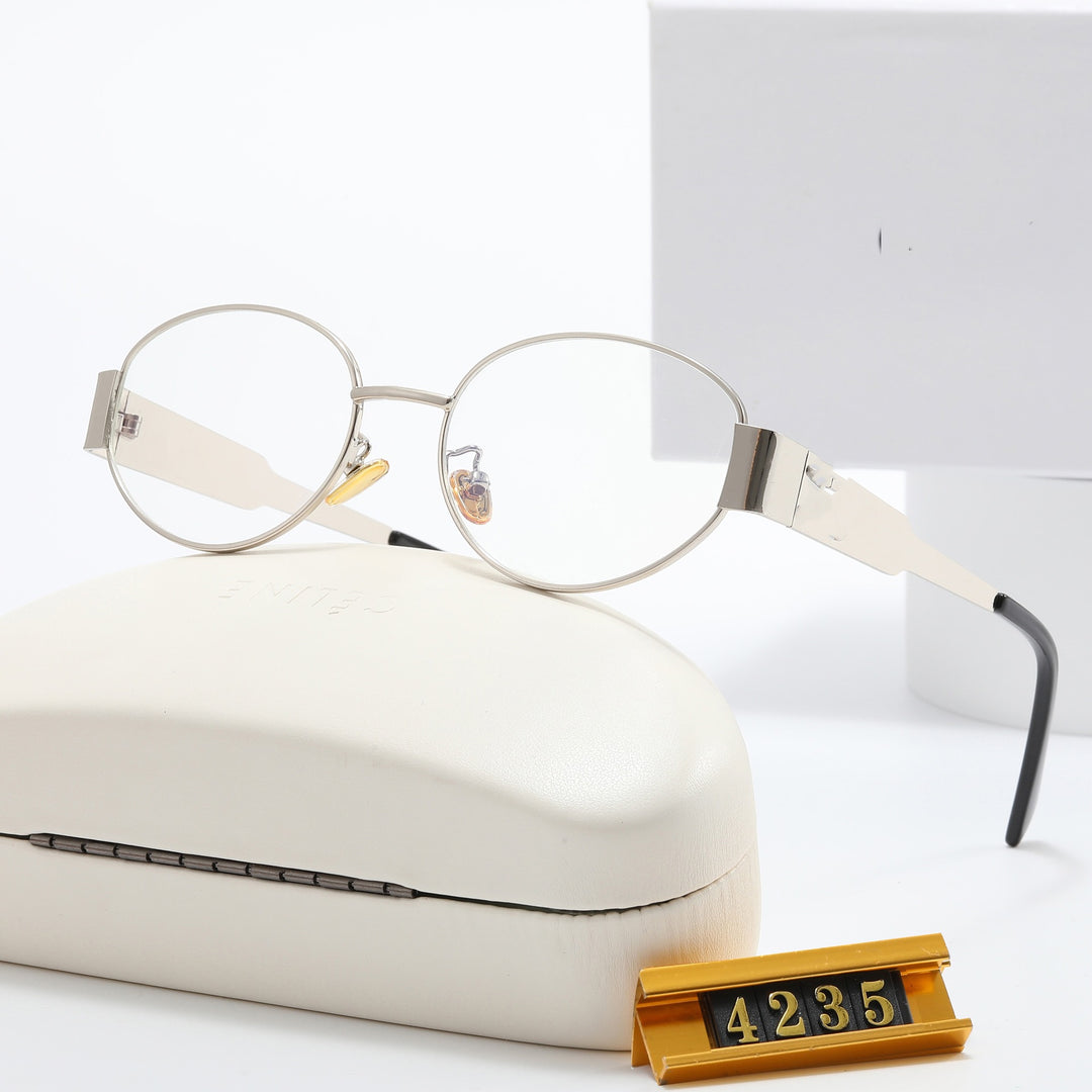 Damer Elegant Designer-solbrille med filigranfra ramme og UV-beskyttelse Luvikno