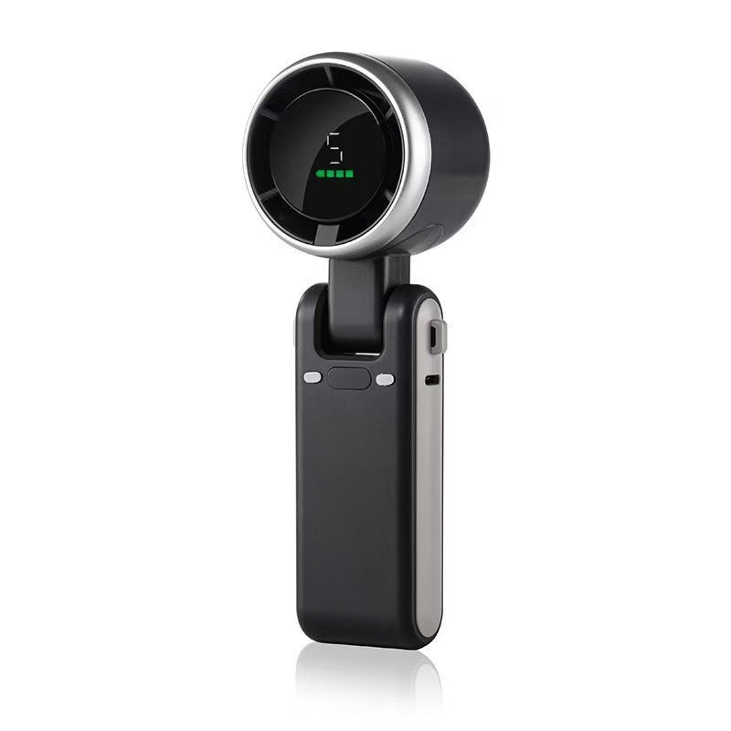 Unisex nan kompakt trådløs håndvifte med sammenleggbart hode og digital batteriindikator Luvikno