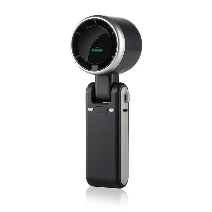 Unisex nan kompakt trådløs håndvifte med sammenleggbart hode og digital batteriindikator Luvikno