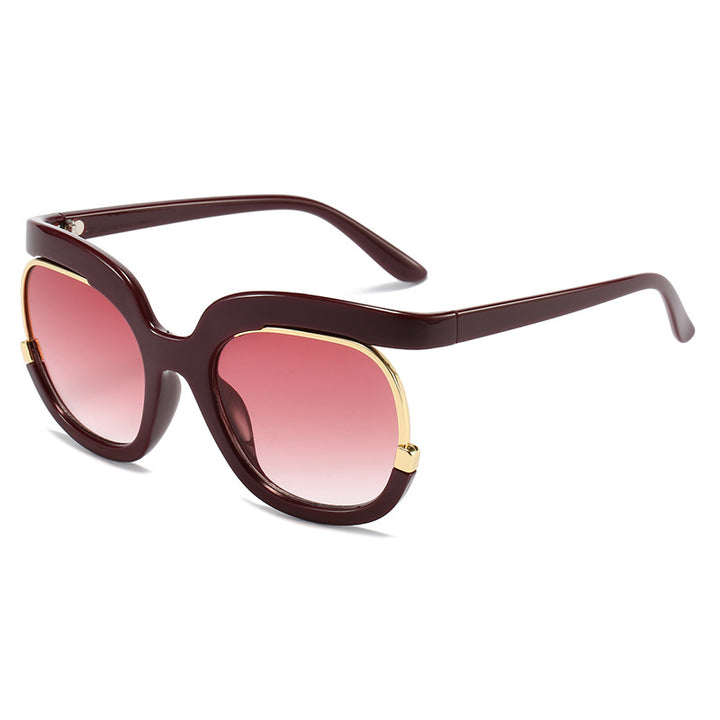 Dame Overdimensjonert Solbrille med elegant Skildpadde-design Luvikno