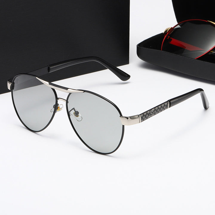 Damed elegante metall solbriller Luvikno