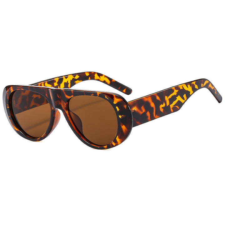 Dame eksepsjonell solbrille i trendy skilpaddesign Luvikno