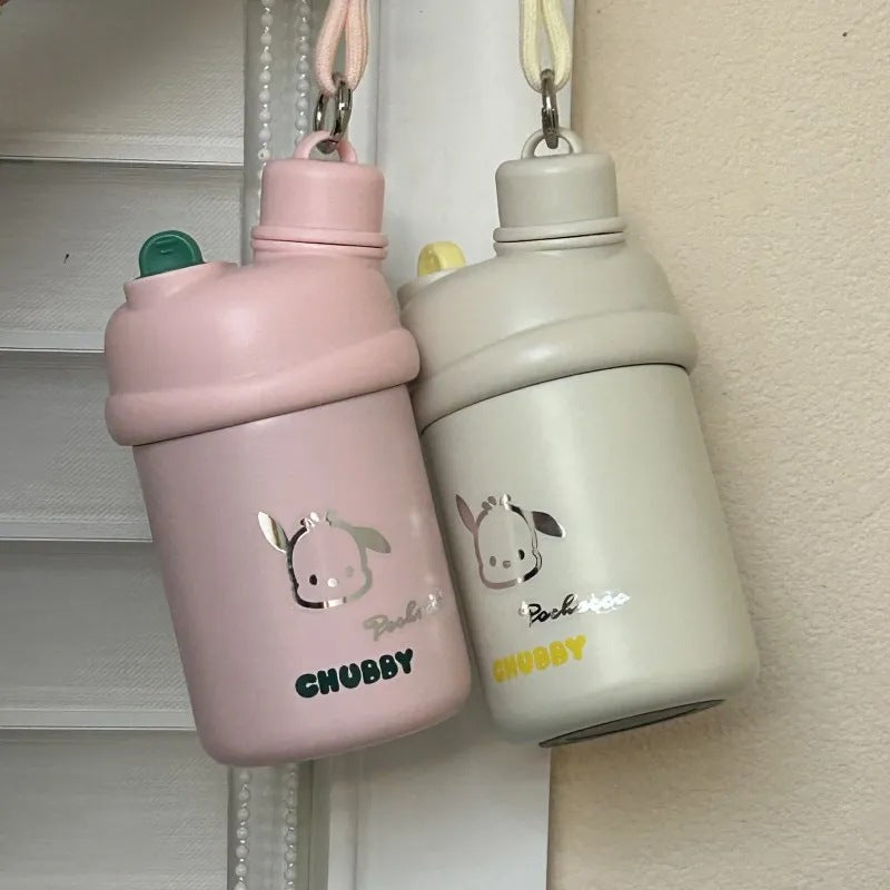 Damen Isoliertrinkflasche mit innovativem Verschlusssystem und süßem Tierdesign Luvikno