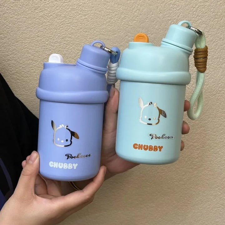 Damen Isoliertrinkflasche mit innovativem Verschlusssystem und süßem Tierdesign Luvikno