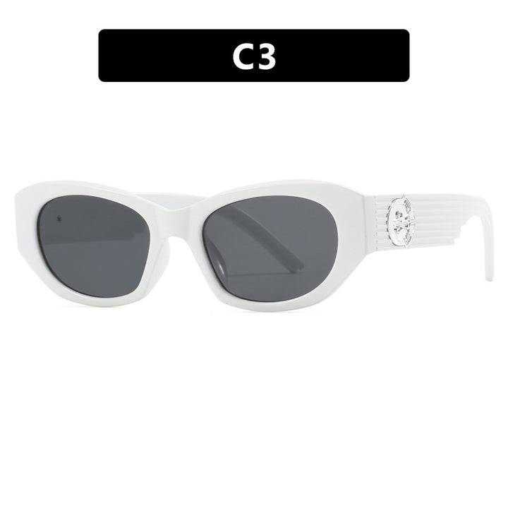 Dame moter Cat-Eye solbrille med markant design og luksuriøse detaljer Luvikno