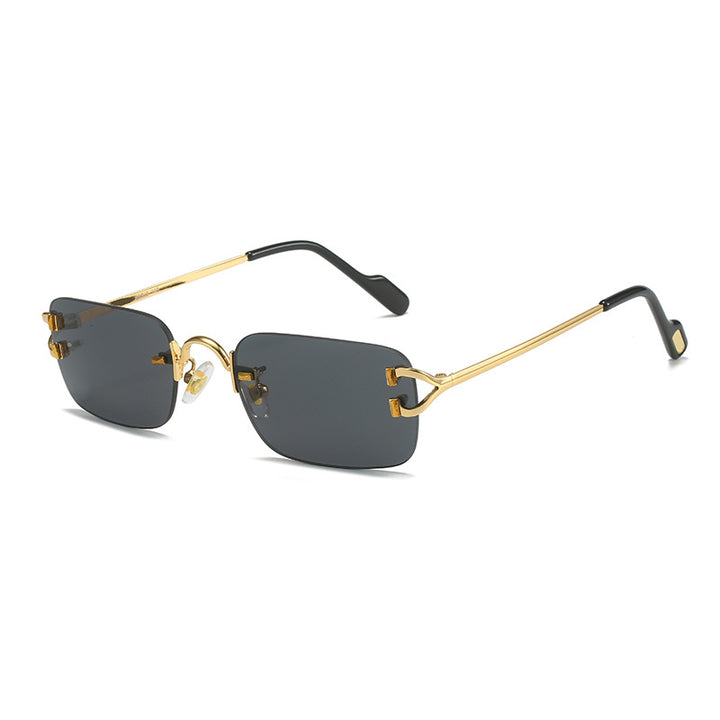 Dame designer solbriller med elegant metallramme og polariserte glass Luvikno