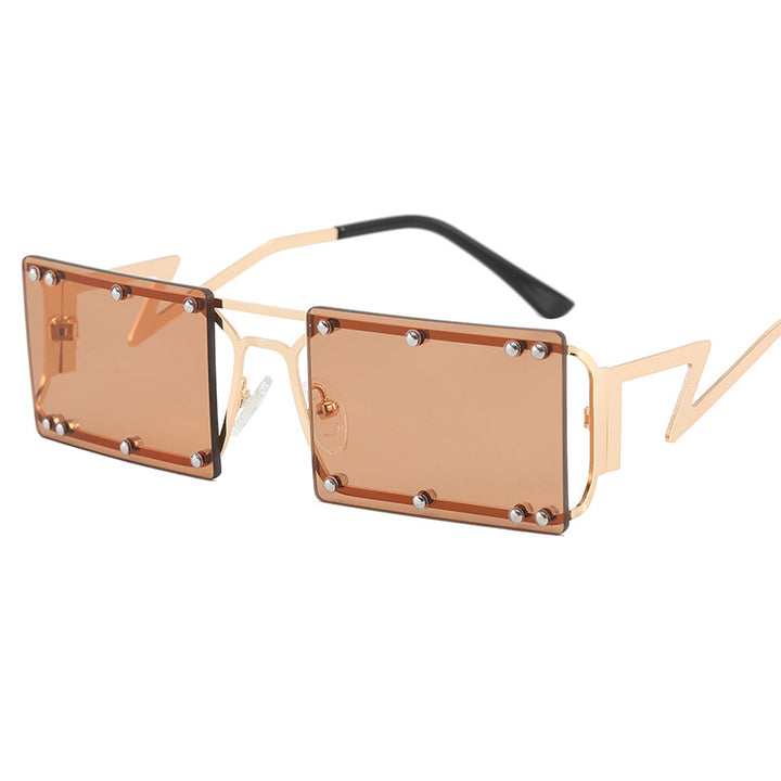 Dame Mote Solbrille med iøynefallende geometrisk design Luvikno
