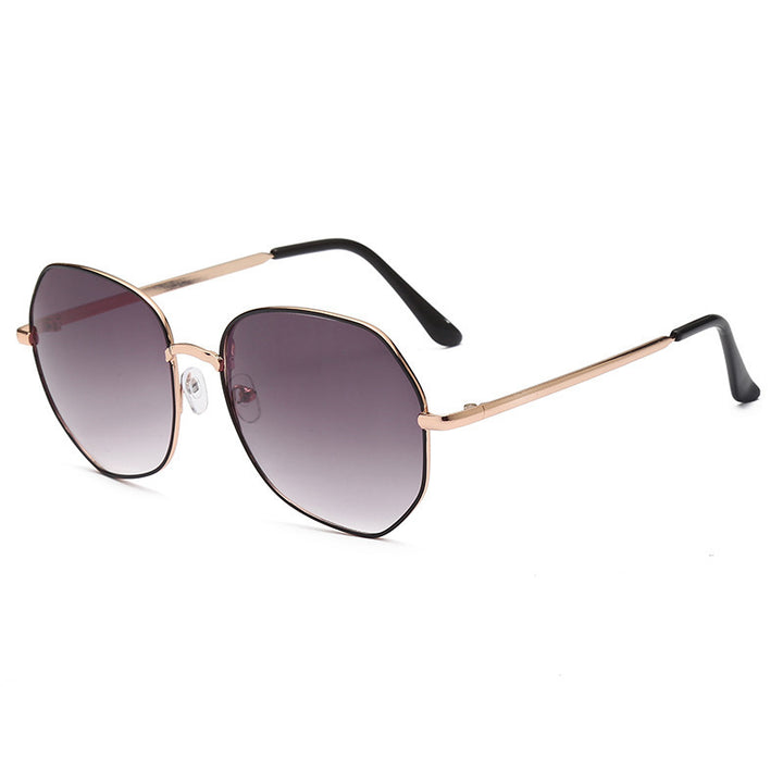 Damer moteriktig solbrille med åttekantet form og polarisert glass Luvikno