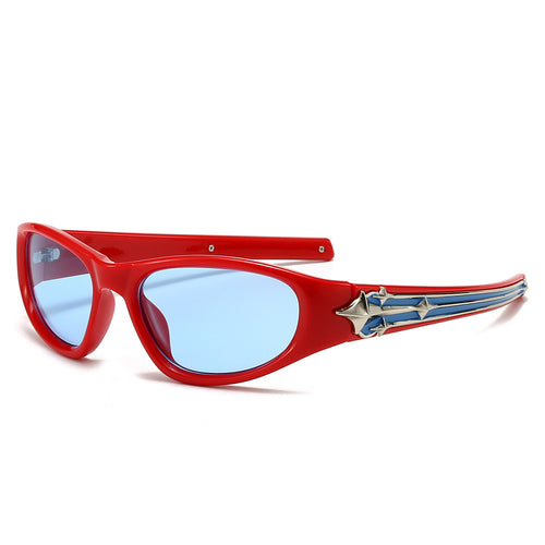 Dame Sporty solbrille i moderne design med stilfull metallramme Luvikno