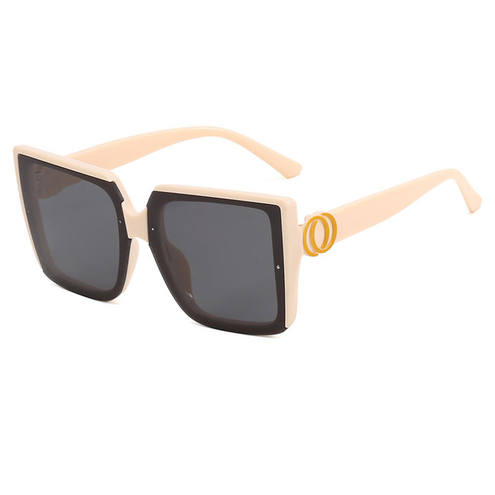 Dame firkantet solbrille med unikt dekkselement Luvikno
