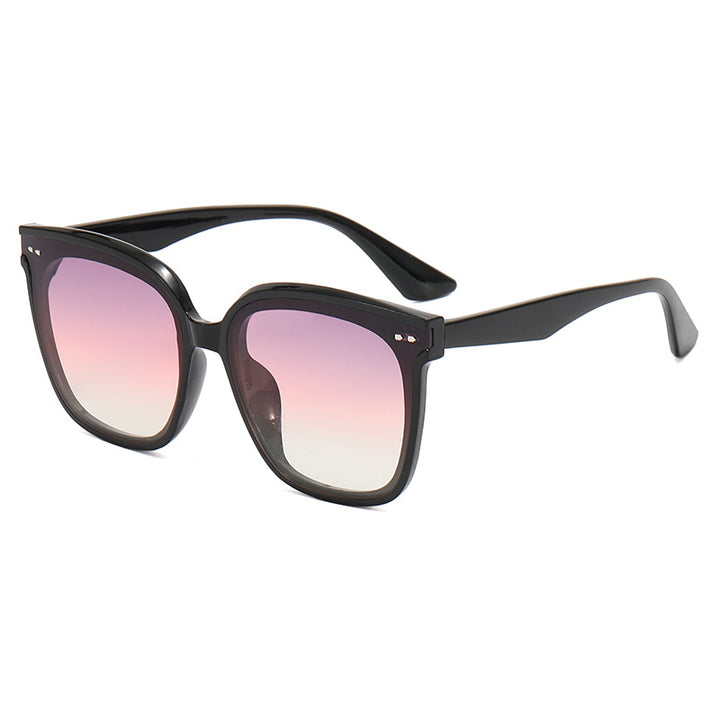 Dame kvadratisk solbrille med speilende fargekobling Luvikno
