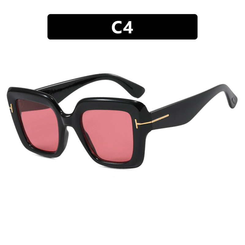 Dame firkantet solbrille med komfortabel plastramme og UV-beskyttelse Luvikno